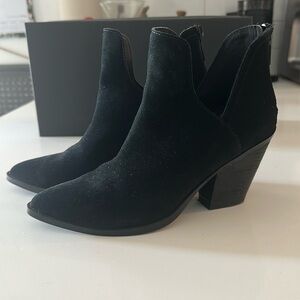 Black Suede Ankle Booties
